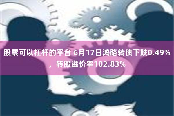 股票可以杠杆的平台 6月17日鸿路转债下跌0.49%，转股溢价率102.83%