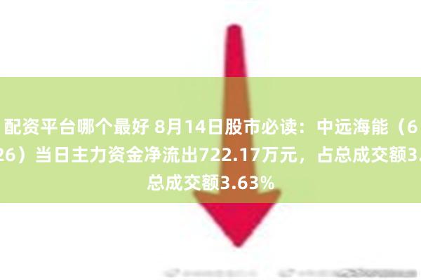 配资平台哪个最好 8月14日股市必读：中远海能（600026）当日主力资金净流出722.17万元，占总成交额3.63%