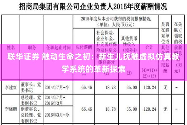 联华证券 触动生命之初：新生儿抚触虚拟仿真教学系统的革新探索